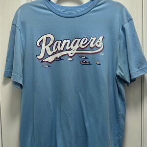 Texas Rangers Light Blue Graphic T-Shirt L